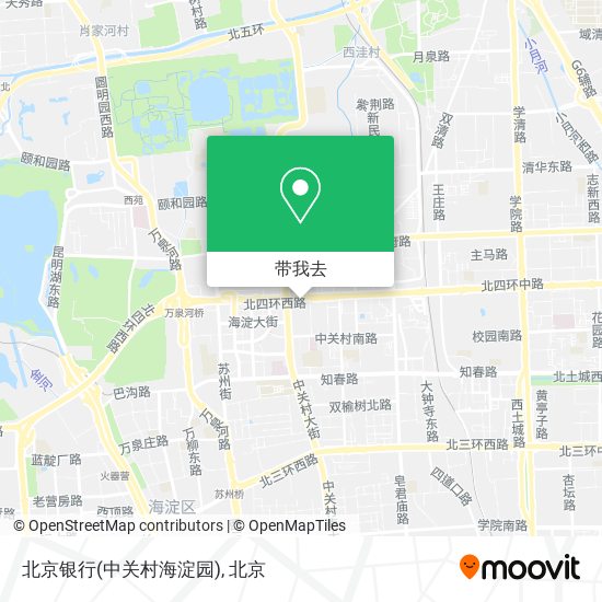 北京银行(中关村海淀园)地图