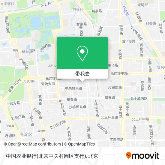 中国农业银行(北京中关村园区支行)地图