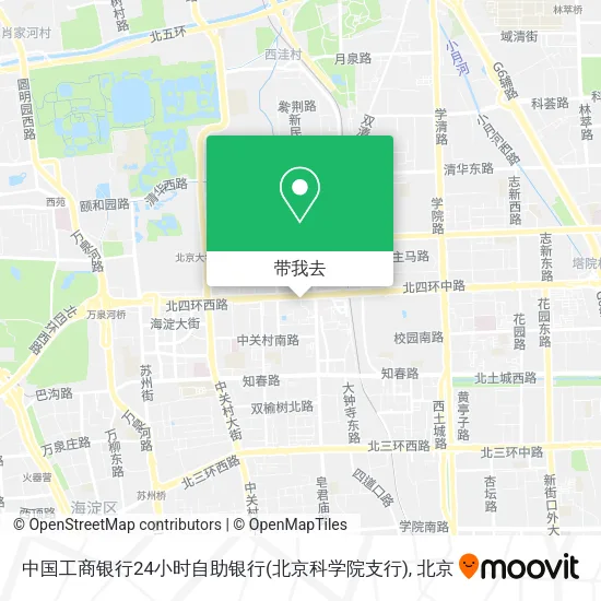 中国工商银行24小时自助银行(北京科学院支行)地图