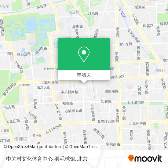 中关村文化体育中心-羽毛球馆地图