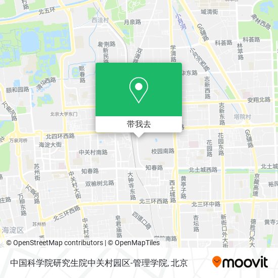 中国科学院研究生院中关村园区-管理学院地图