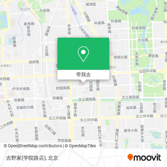 吉野家(学院路店)地图