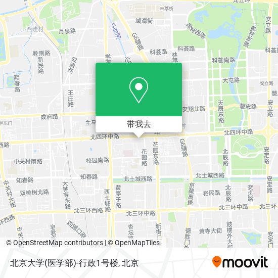 北京大学(医学部)-行政1号楼地图