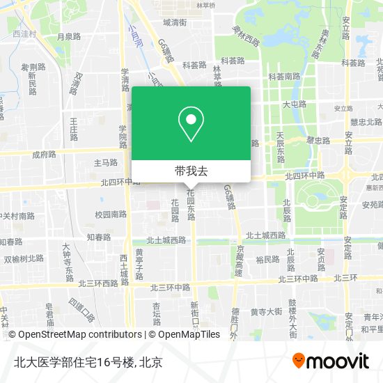 北大医学部住宅16号楼地图