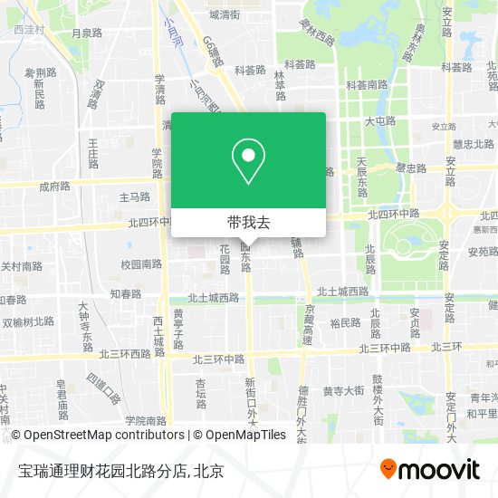 宝瑞通理财花园北路分店地图