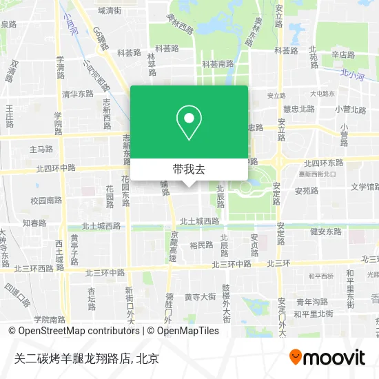 关二碳烤羊腿龙翔路店地图
