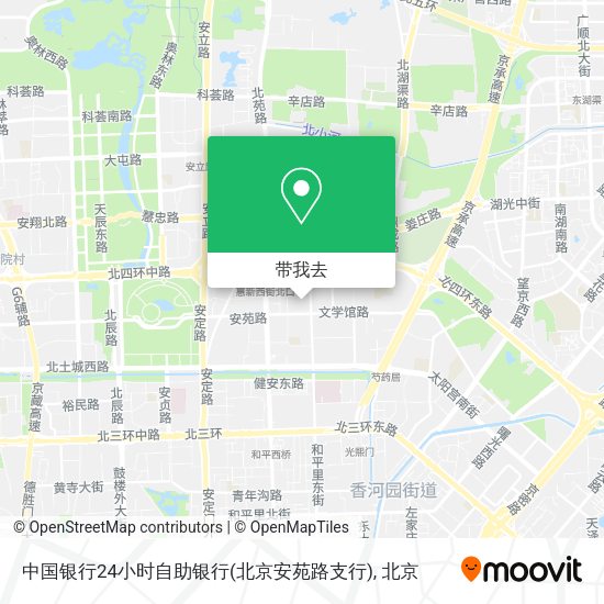 中国银行24小时自助银行(北京安苑路支行)地图