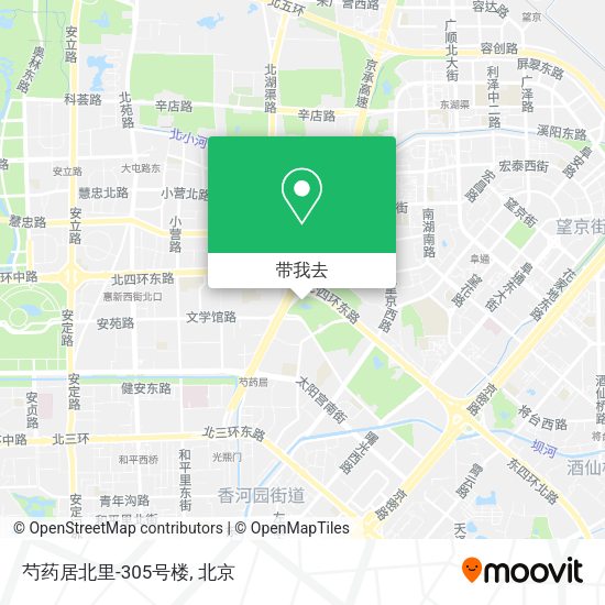 芍药居北里-305号楼地图