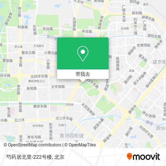 芍药居北里-222号楼地图