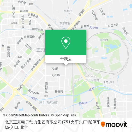 北京正东电子动力集团有限公司(751火车头广场)停车场-入口地图