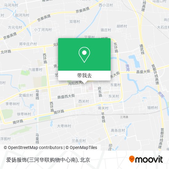 爱扬服饰(三河华联购物中心南)地图
