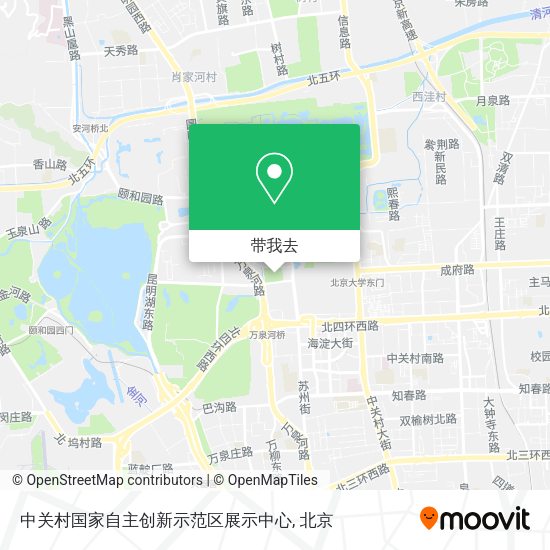 中关村国家自主创新示范区展示中心地图