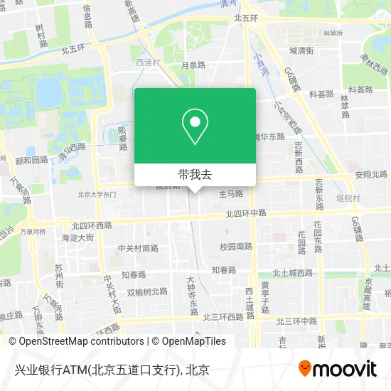 兴业银行ATM(北京五道口支行)地图