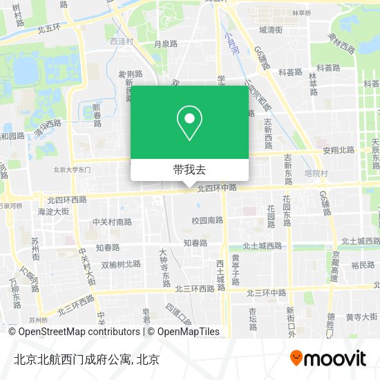 北京北航西门成府公寓地图