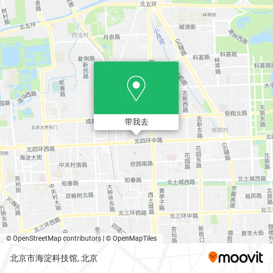 北京市海淀科技馆地图