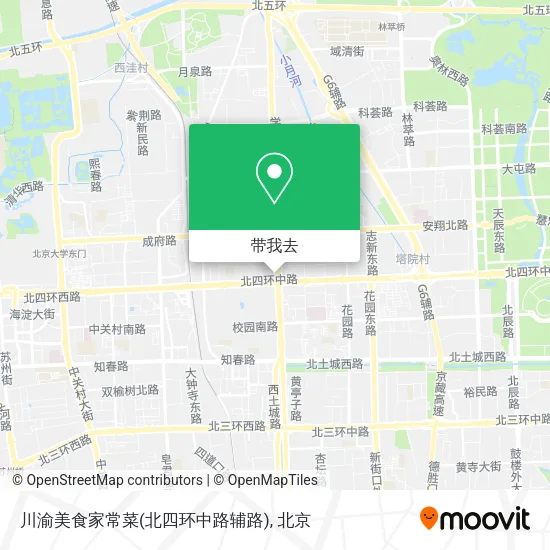 川渝美食家常菜(北四环中路辅路)地图