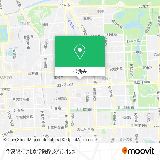 华夏银行(北京学院路支行)地图