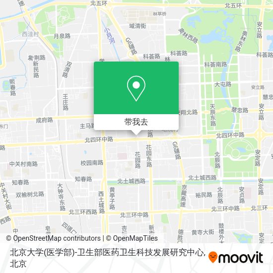 北京大学(医学部)-卫生部医药卫生科技发展研究中心地图