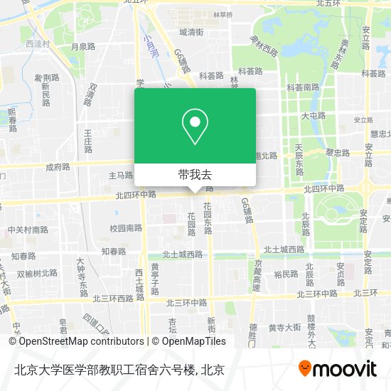 北京大学医学部教职工宿舍六号楼地图
