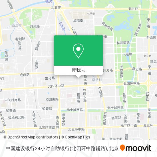 中国建设银行24小时自助银行(北四环中路辅路)地图