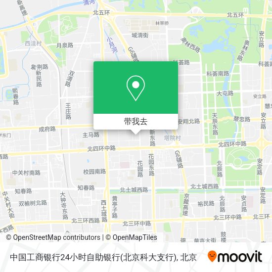 中国工商银行24小时自助银行(北京科大支行)地图