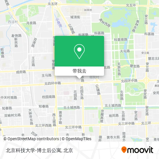 北京科技大学-博士后公寓地图