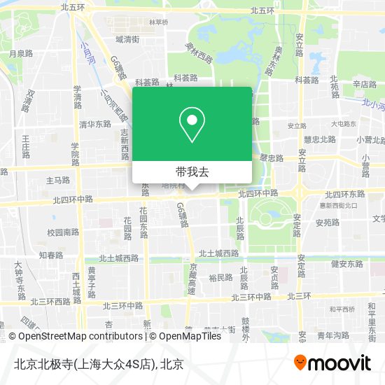 北京北极寺(上海大众4S店)地图