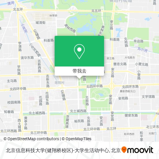 北京信息科技大学(健翔桥校区)-大学生活动中心地图