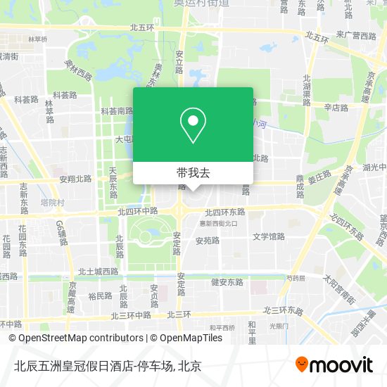 北辰五洲皇冠假日酒店-停车场地图