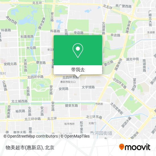 物美超市(惠新店)地图