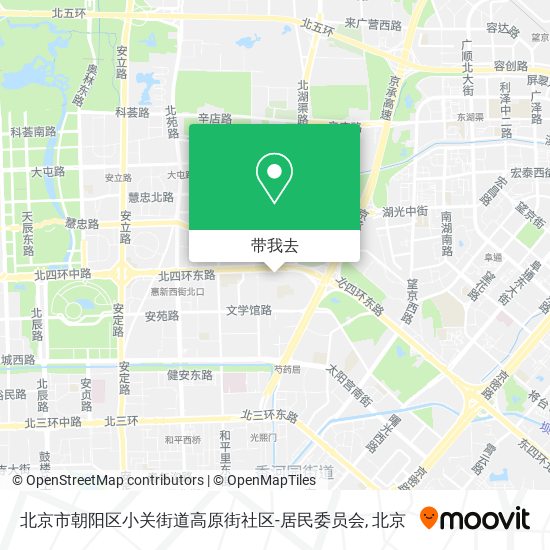 北京市朝阳区小关街道高原街社区-居民委员会地图