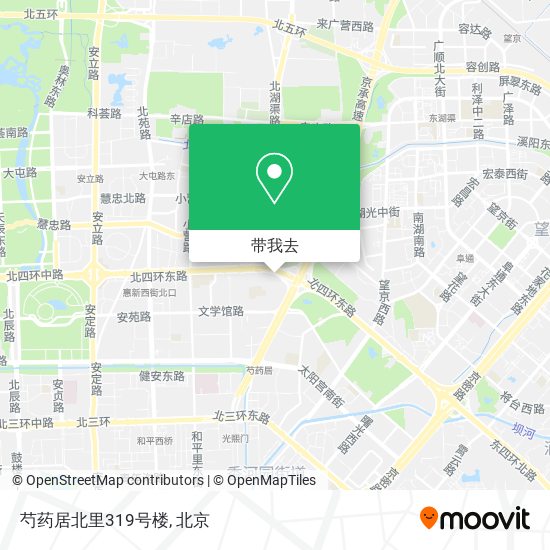 芍药居北里319号楼地图
