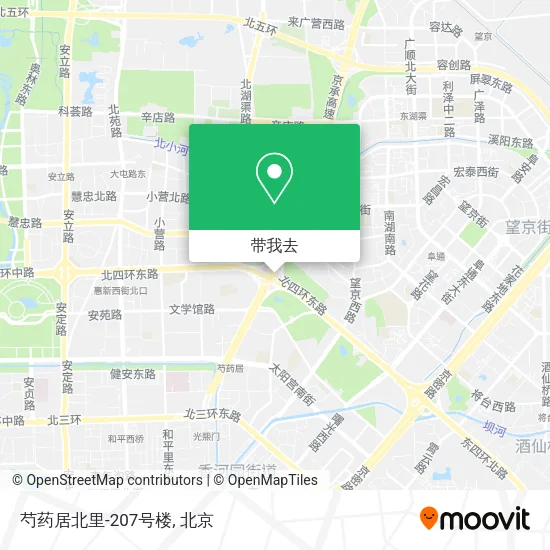 芍药居北里-207号楼地图