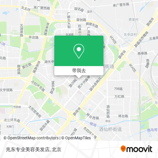 兆东专业美容美发店地图