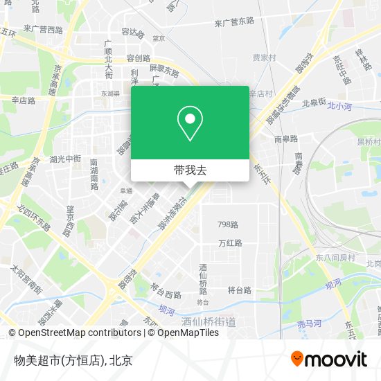 物美超市(方恒店)地图