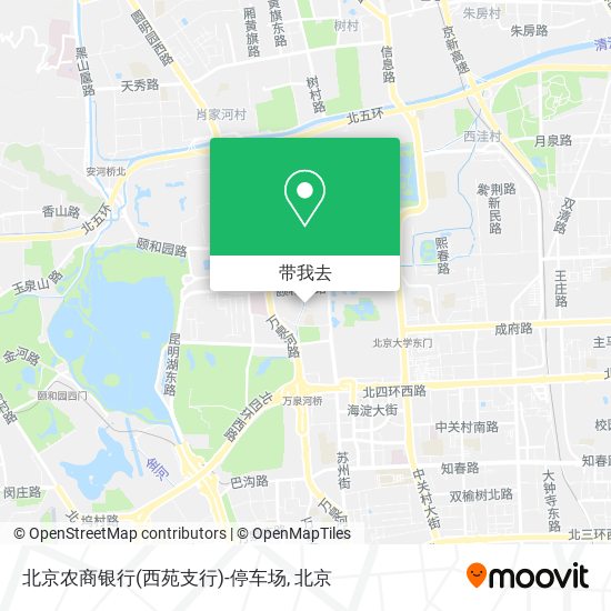 北京农商银行(西苑支行)-停车场地图