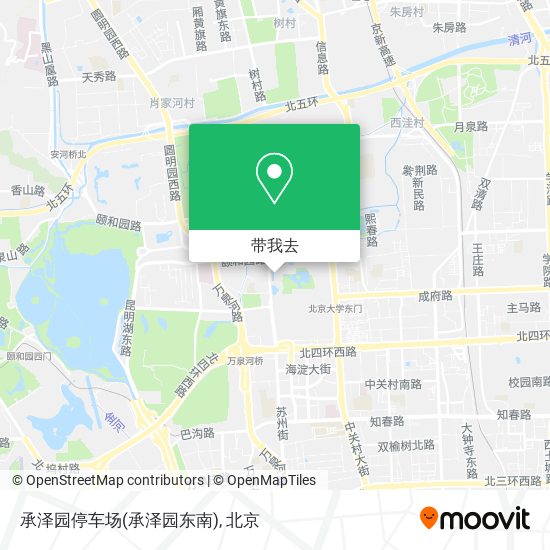 承泽园停车场(承泽园东南)地图