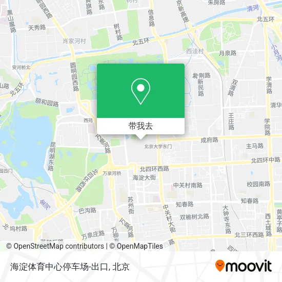 海淀体育中心停车场-出口地图
