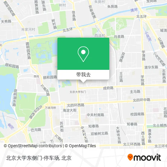 北京大学东侧门-停车场地图