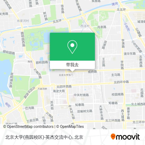 北京大学(燕园校区)-英杰交流中心地图