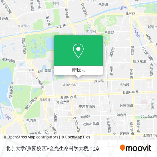 北京大学(燕园校区)-金光生命科学大楼地图