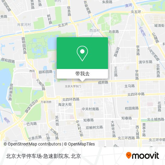 北京大学停车场-急速影院东地图