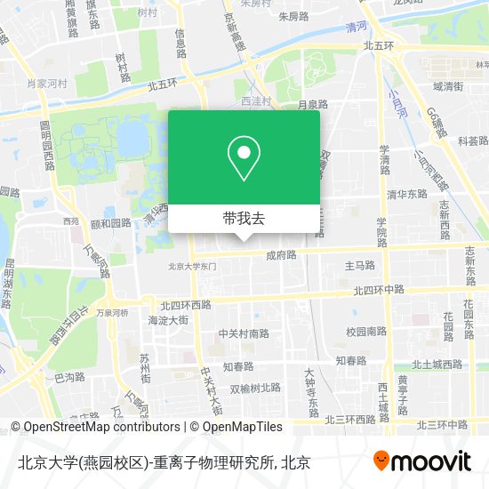 北京大学(燕园校区)-重离子物理研究所地图