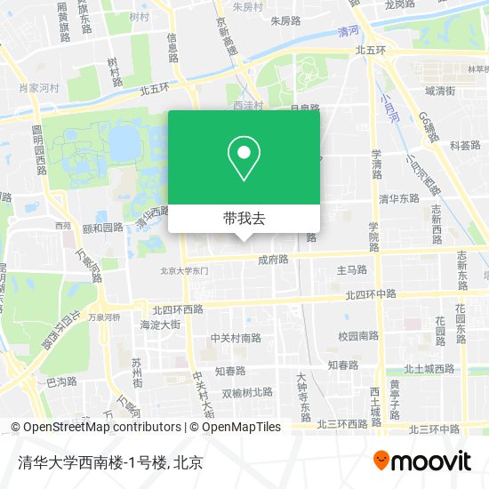 清华大学西南楼-1号楼地图