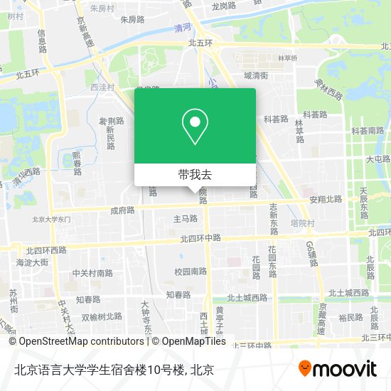 北京语言大学学生宿舍楼10号楼地图