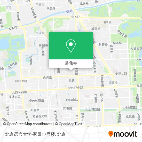 北京语言大学-家属17号楼地图