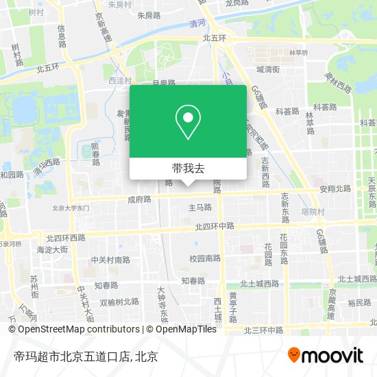 帝玛超市北京五道口店地图