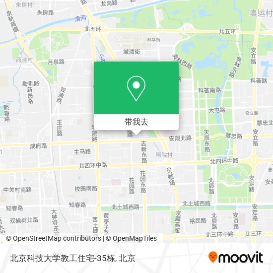 北京科技大学教工住宅-35栋地图