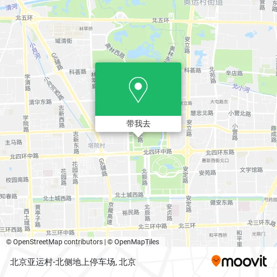 北京亚运村-北侧地上停车场地图