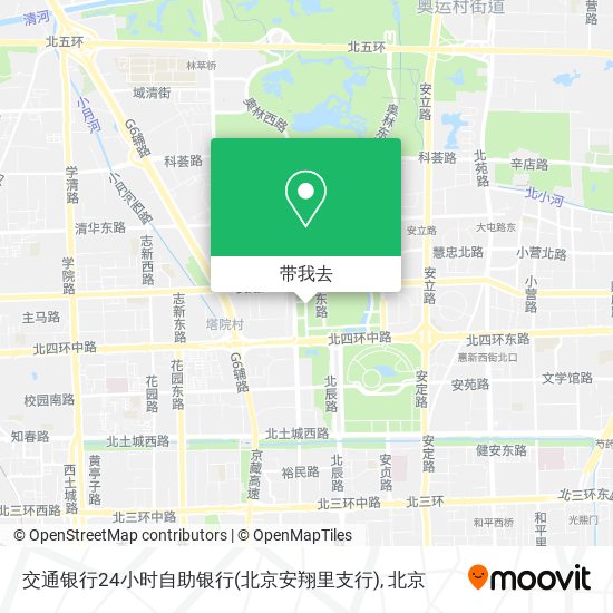 交通银行24小时自助银行(北京安翔里支行)地图
